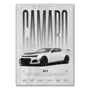 CHEVROLET CAMARO ZL1 POSTER, HOME DECORATION, WALL PRINT