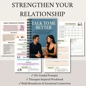 Talk to Me Better Couples Relationship Healing Workbook, Improve Communication, Enhance Intimacy, Resolve Conflicts, Self-Reflection Exercises