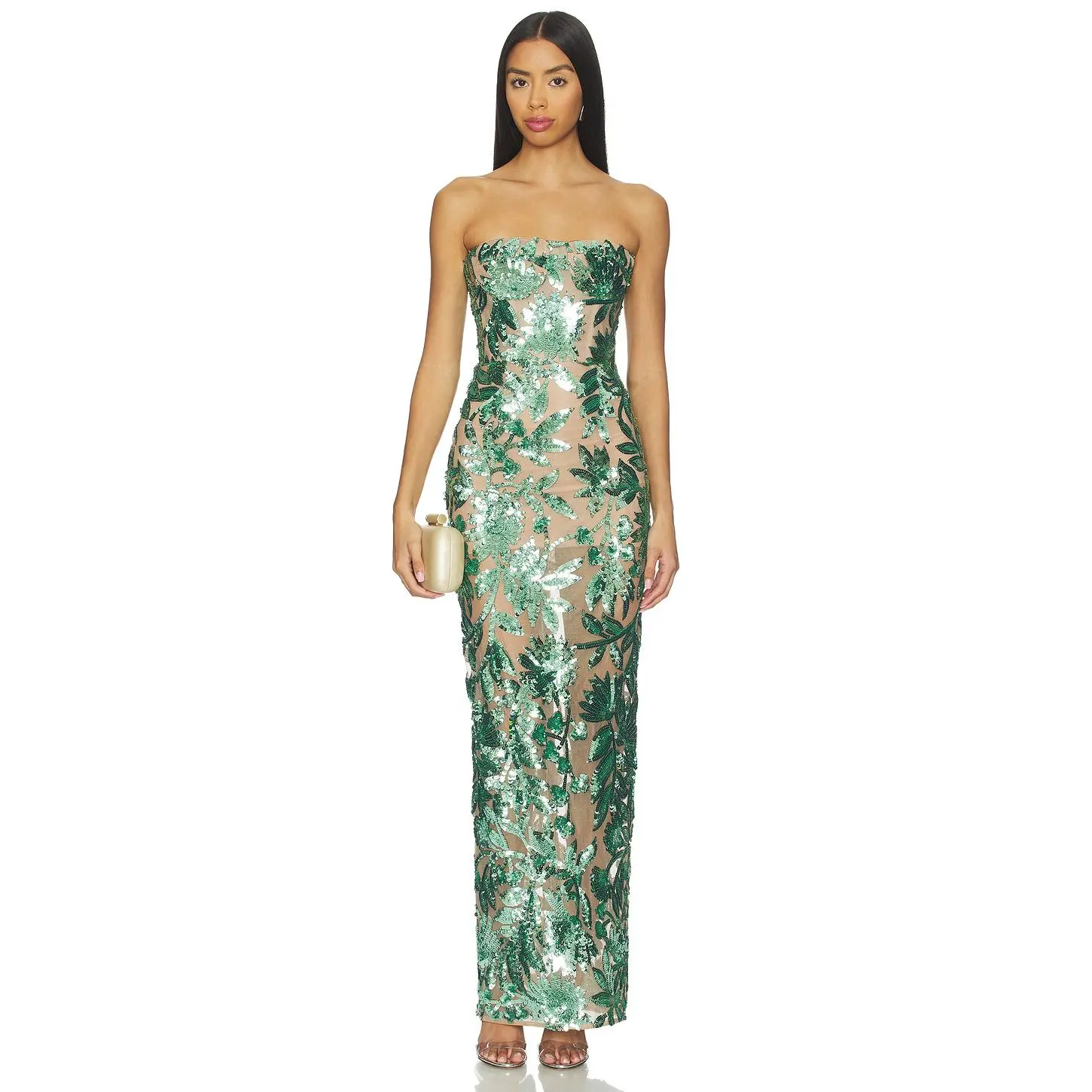 Bronx and Banco Dahlia Maxi Dress in Green