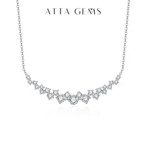 Fashion D Color VVS1 Luxurly Synthetic Moissanite Necklace for Women Pendant for Wedding Anniversary Gift N045