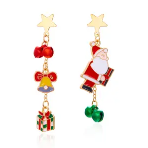 Christmas Earrings Bow Wreath Christmas Tree Earrings