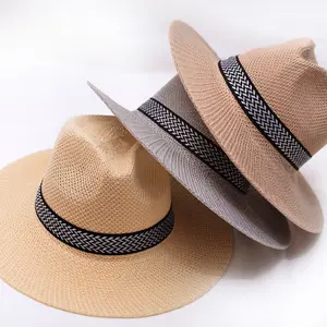 Summer Sun Protection Hat: Striped, Wide-Brimmed Straw Hat—Ideal for the Beach, Sun, or Fishing