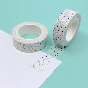 Little Blue  and Gold Stars Washi