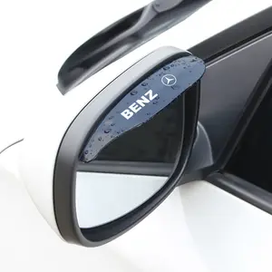 Transparent Car Rearview Mirror Rain Eyebrow, 2 Pack, Fits Mercedes-Benz Series, Car Accessories, Anti-Fog, Durable