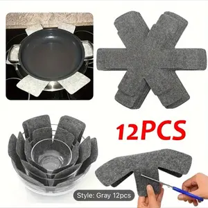 Pan and Pot Protectors, Larger & Thicker Pan Protectors with Stars, Set of 12 and 3 Different Sizes, Pot Protectors for Stacking and Protecting Your Cookware