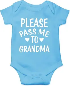 Newborn Onesies PLEASE PASS ME TO GRANDMA, Cute Baby Onesie, Baby Shower Gift, Grandparent Baby Announcement Onesie, Baby Clothes, Coming Home Cute Outfit, Funny Baby Onesie BodySuit, Gift for kids, Gift for new moms