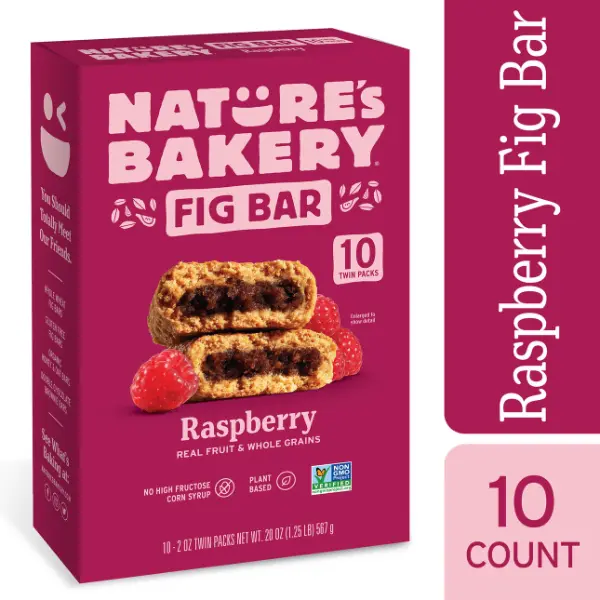 Nature's Bakery Raspberry Fig Bars, 10 Twin Packs, 2 Oz Each