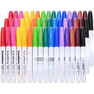 Dabo & Shobo 48 Colors Permanent Markers,  Drying, Suitable For Classroom Office Meeting,Works  Plastic, , Stone, Metal and Glass for Doodling, Coloring, Marking