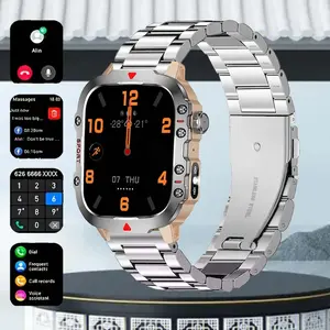 Business Men Smartwatch Flashlight 2.01 Inch HD Screen Fashionable Digital Watches Multiple Sports Modes Wireless Call Health Tracker Smart Watch Men Multifunctional