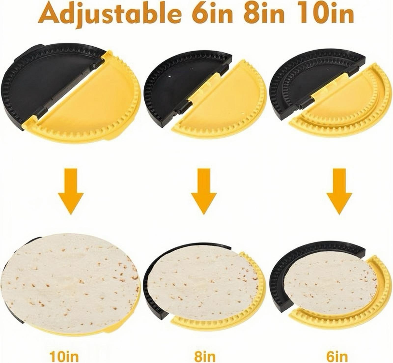 Multifunctional Empanada & Tortilla Press Kit, 6/8/10in Dough Mould, Non-Stick Sealer, Labor-Saving Kitchen Tool for Busy Home Cooks, Meal Prep Pros, Perfect for Mexican Street Food, Asian Dumplings, No Mess, Easy Operation Set Utensils Pastry roti maker