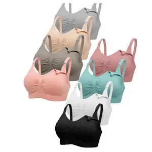 "8 Pieces Maternity Solid Ruched Bra Nursing Bra, Maternity Lingerie for Pregnant Breastfeeding, Underwear Women, Maternity Clothing, Maternity Clothes, Maternity Lingerie for Fall, Maternity Top