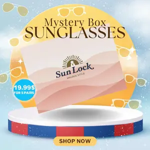 SunLock Sunglasses Mystery Box Set 5-in-1, Suitable for all face-shapes and Unisex, Hot girl shades