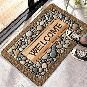 Pebble Texture Anti-Slip Doormat Extra Large Floor Mat - Machine Washable, Durable, Suitable for Indoor/Outdoor High Traffic Areas - Home and Room Decor