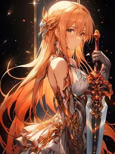 Anime wall art trending. Asuna posters, Sword Art Online. anime lovers gifts. home decor office, livingroom, bedroom, dorm. frameless.