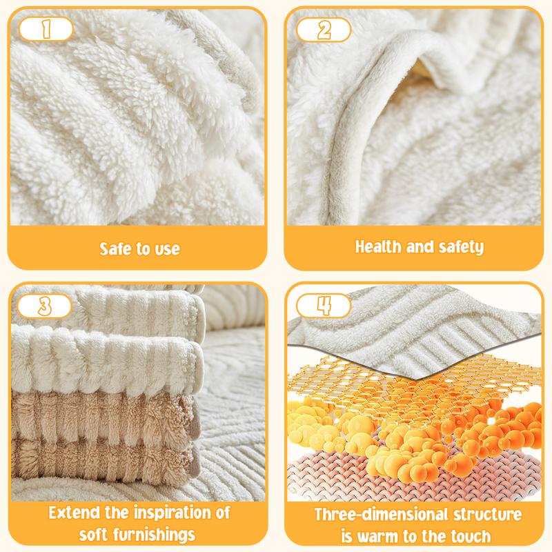 Bepatio 1 Count Jacquard Sofa Cover 1-4 Seat, Solid Color Ultra Soft Slipcover for Stain, Pet Hair & Dustproof, Machine Washable Anti-Slip Bench Couch Cover, Pet Friendly Sofa Towel Mat for Living Room, Dormitory, Hotol