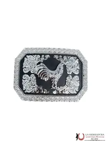 BLACK & SILVER GALLO BUCKLE 14