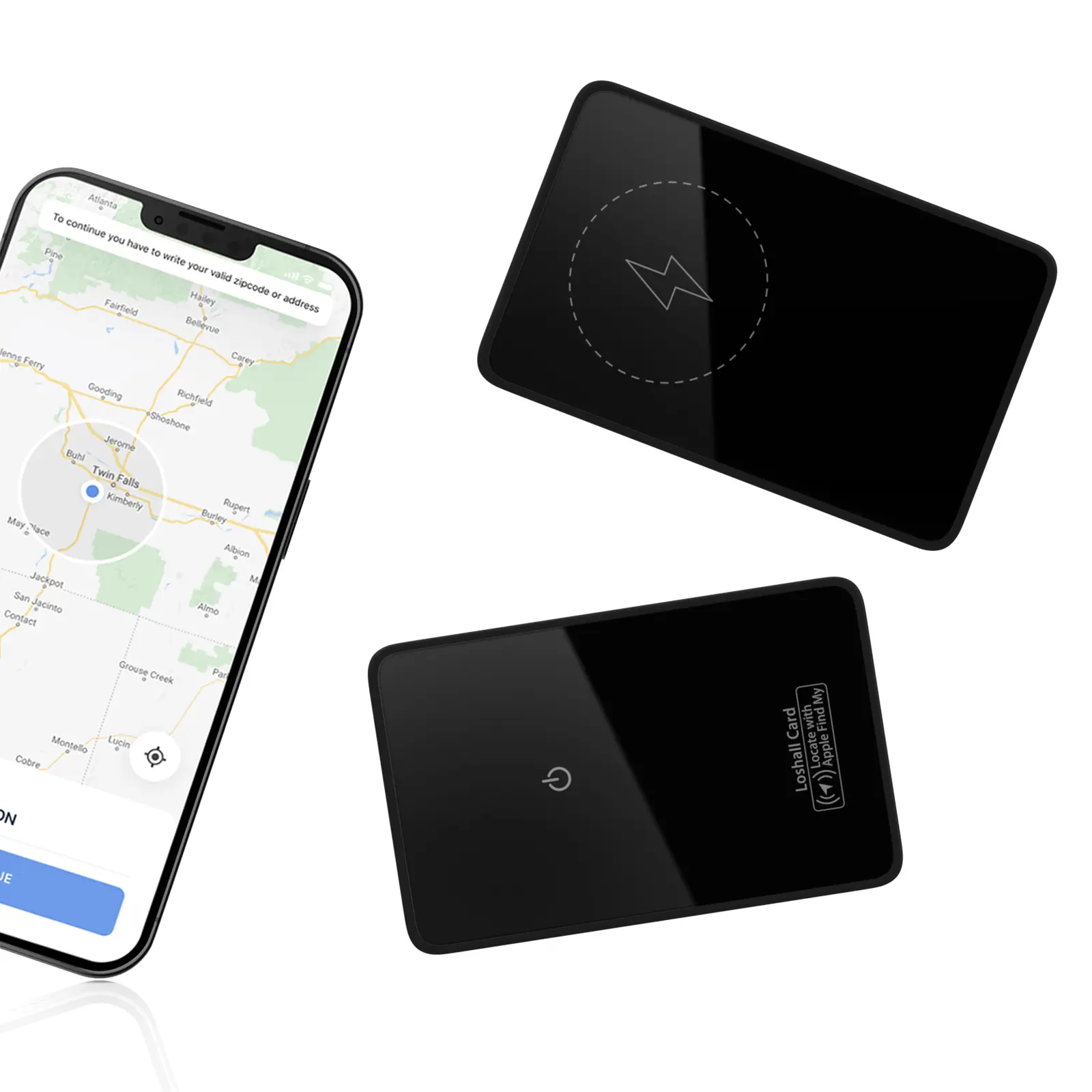 【Father's Day Gift】Smart Tracking Tag, 2mm Thin Profile Anti-Lost Wireless Finder, Rechargeable 6mo Use, IP68 Water Resistant, Bluetooth Range Helps Find Items Fast, iOS-Only Locator for Wallet, Luggage