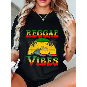 100% Cotton Rasta Reggae Music Jamaica Rastafari Roots Jamaican T-Shirt