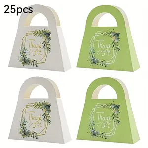 25pcs hand-held gift boxes with handles, suitable for gifts on birthdays, parties, boutiques, weddings, and anniversaries