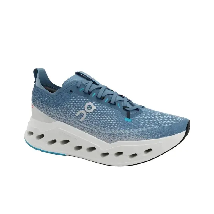 Blue Gradient Cloud Running Sneakers  Breathable knitted upper, cloudtec shock-absorbing sole, non-slip lightweight athletic shoes for road running and fitness training