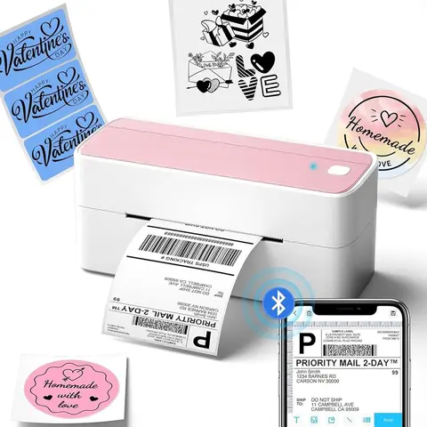 Phomemo Multifunctional 4x6 Bluetooth Portable Thermal Printer, 241BT Wireless Shipping Label Printer, High Speed Shipping Label Maker & DIY Sticker Printer, Compatible with iPhone, Android, Shopify, Amazon, USPS for Small Business, Branding & Packaging