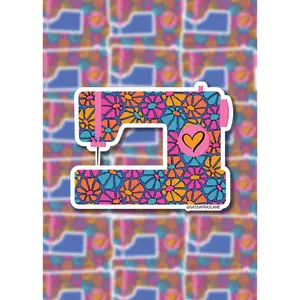 Daisy Sewing Machine Sticker