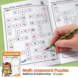Children's Math Workbook: Addition, Subtraction, Multiplication and Division Exercises, Children's Arithmetic Book, Contains over 2400 questions, Includes Number Puzzles, Design and Fill-in Exercises, Daily Math Training, Number Tracking Activities - Cove