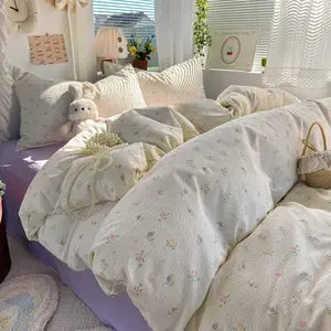 3-Piece Set Cloud-Feel Soft Fabric Bedding, Ultra-Cushy &, Includes 2 Pillowcases + Quilt Cover, Ideal for Dorms & Bedrooms