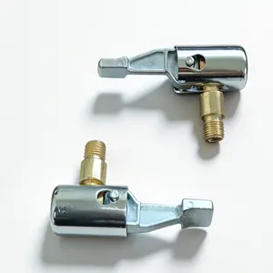 2 pack Tire Air Chuck with Clip Adapter, Brass Locking Tire Inflator Nozzle Adapter Connect,  Vehicle Inflator Compressor Pump Connect Accessories Tool