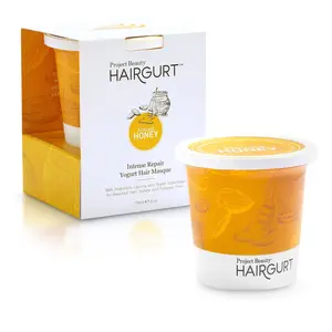 Hairgurt Intense Repair Yogurt Hair Mask for dry damaged hair and Hair Growth, Deep Conditioner and Hair Care with Almond & Honey - 6Oz