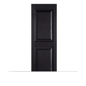Perfect Shutters IR521559002 Premier Raised Panel Exterior Decorative Shutters, Black - 15 x 59 in.