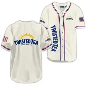 Premium Twisted Tea Baseball Jersey, Sports Fan Gift, Unisex Baseball Shirt for Men & Women, Summer Casual Jersey, Perfect for Game Day