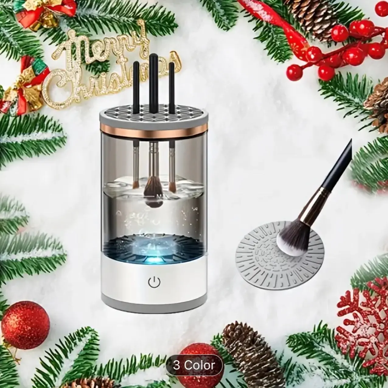 Limpador de Pincel Maquiagem Maquina Limpeza Profunda USB Vibraçao Potente Remove Sujeira Automatico makeup tool gift