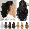 Female Pure 14" Synthetic Claw-Clip In Ponytail Extension, Short Curly Body Wave, 130G, for Ponytail Hairstyles