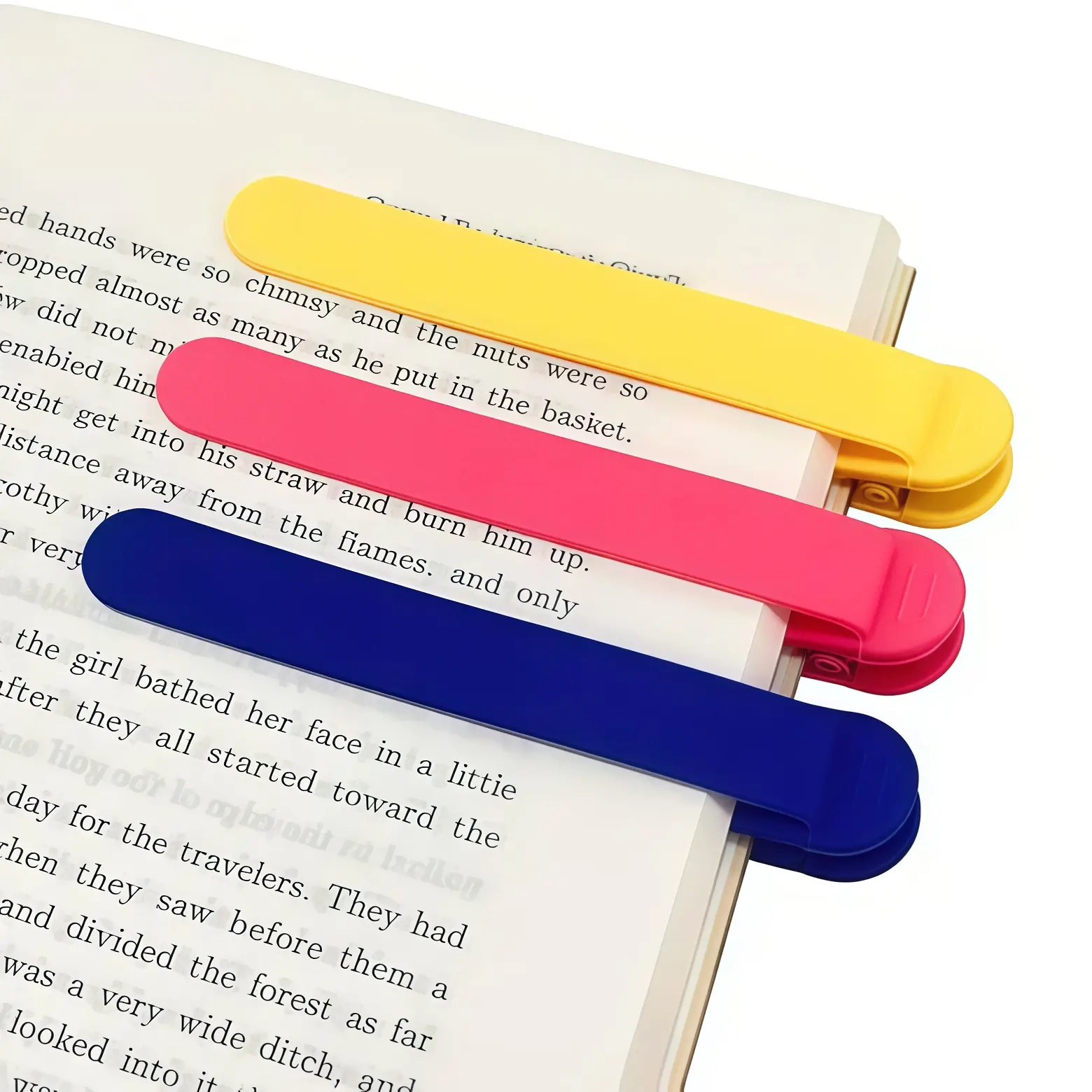 3 random color automatic bookmarks, silicone smart bookmarks, suitable for women, men, and children to read, cute and unique bookmarks, bookmark clip reading accessories, suitable for book lovers as gifts,