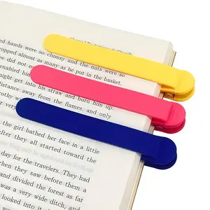 3 random color automatic bookmarks, silicone smart bookmarks, suitable for women, men, and children to read, cute and unique bookmarks, bookmark clip reading accessories, suitable for book lovers as gifts,