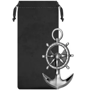 1 Piece Ship Anchor Shape Metal Beer Bottle Opener with Storage Bag, Durable Design, Perfect Gift for Beer Lovers