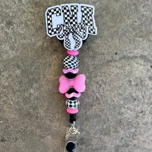 CNA retractable Badge Reel with alligator clip.