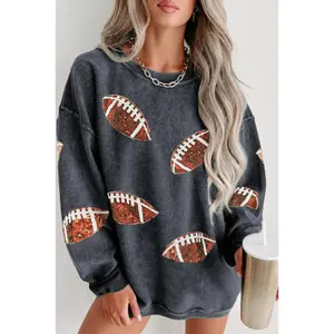 Sequin Sweatshirt Football Sequin Sweatshirt Football