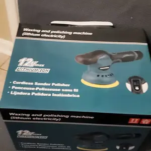 Cordless Car Buffer Polisher with 12V Lithium Rechargeable Battery*2, Cordless Polisher with 8 Variable Speeds, Cordless Buffer Polisher for Car Detailing, Polishing Tools, Polishing Accessories for Men