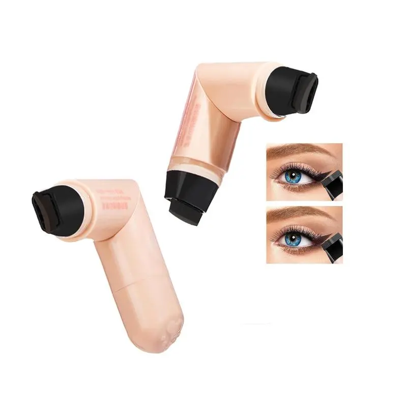 Rotating Eyeliner Stamp Pen – Dual-Head Design with Wing Stamp, Quick-Dry, Long-Lasting, Smudge-Proof for Easy Cat Eye, Sharp Winged Lines & All-Day Makeup Wear - Beginner Friendly Everyday Makeup Tool for Women, Women's cosmetics, Makeup tools.