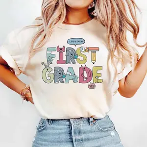 1st Grade Back To School Shirt For Teacher and Students, Elephant And Piggie Shirt, 1st Grade Teacher Shirt, First Grade Squad Crew Tee X