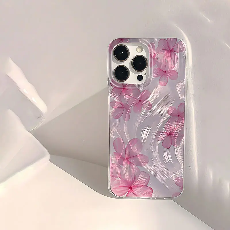 TPU Protective Smartphone Casing - Creative Large-Hole Feather Mesh Accessory with Silver Shell, Multi-Model Compatible for iPhone, Enhanced Protection for Handheld Devices