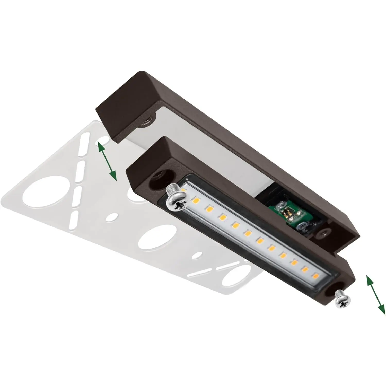 6.8 Inch LED Low  Outdoor Hardscape Light, Light Module Replaceable, Retaining Paver Wall Step Lighting, 2700K 1.5W, IP65 for Wet Location, -cast Aluminum Housing