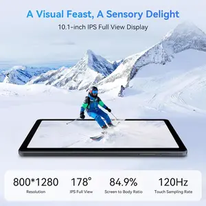 2026 Android 16 AI 10" Tablet with Keyboard, 18GB RAM, 128GB ROM, 2TB TF, Gemini AI 2-in-1, 6000mAh, 1080P Display, BT5.0, GPS, OTG - Perfect for School Study & Office Use TABWEE