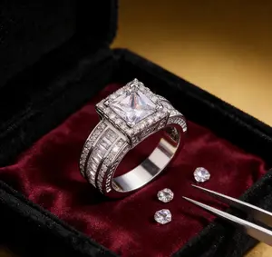 Elegant Artificial Zircon Decorated Ring,Fashion Accessories for Women, Trendy All-match & Exquisite Jewelry for Birthday Gift,Elegant Engagement Ring