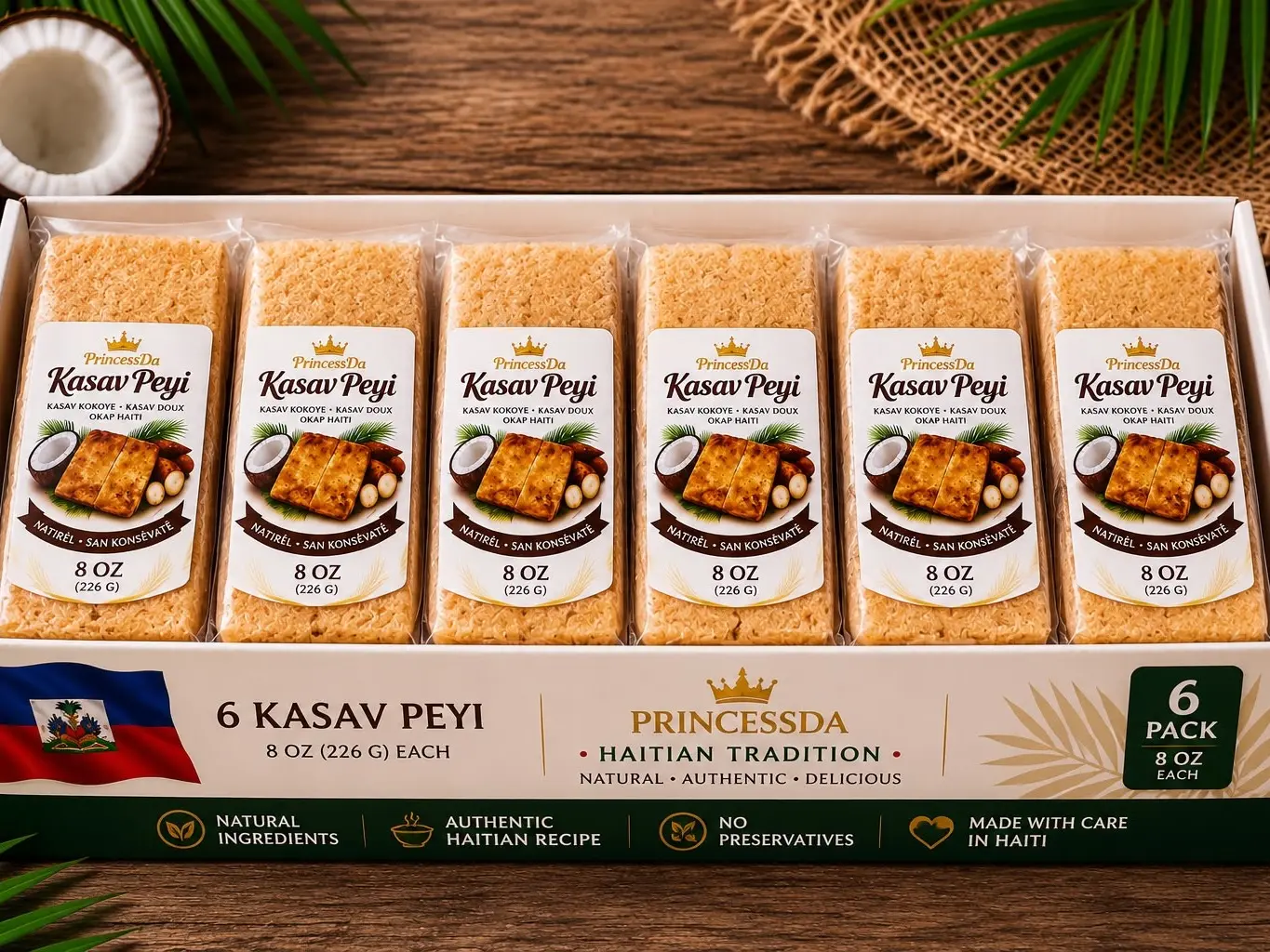 6 pack kasav haitian snack