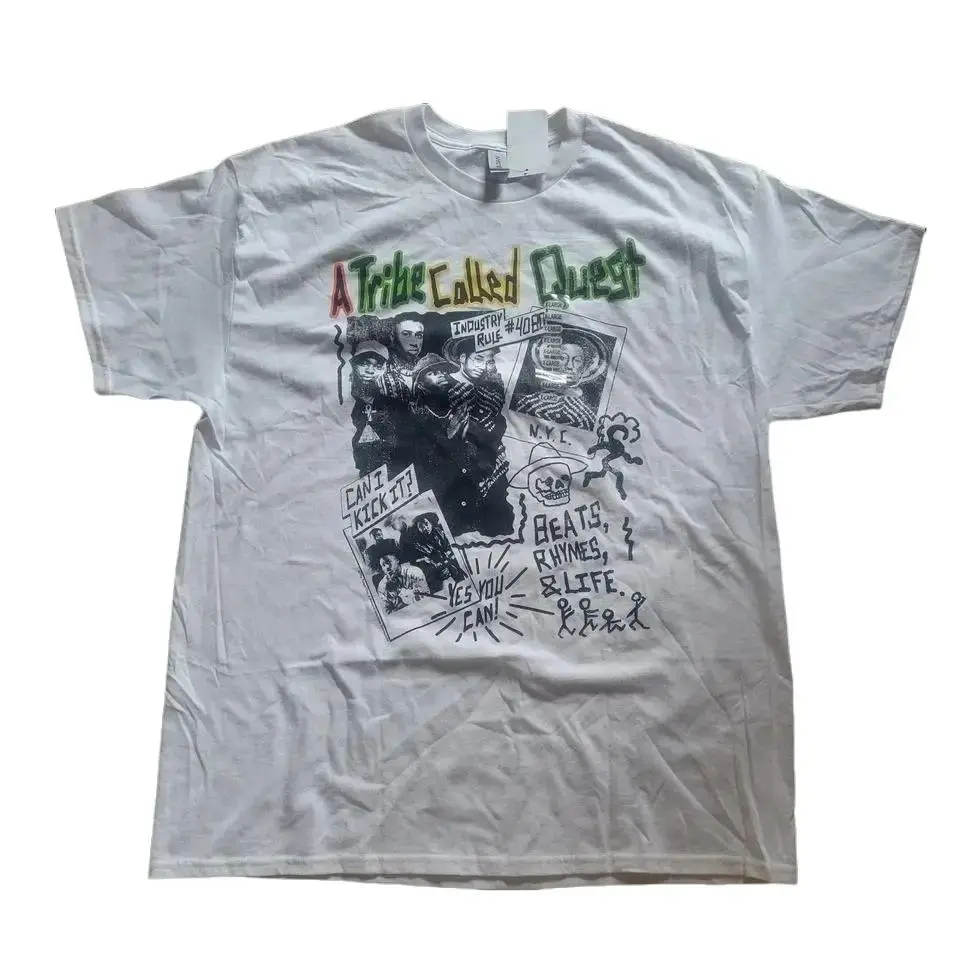 A Tribe Called Quest Rap Tシャツ Raptee 90' A Tribe Called Quest Vintage Style Graphic 90's T-Shirt Tee White