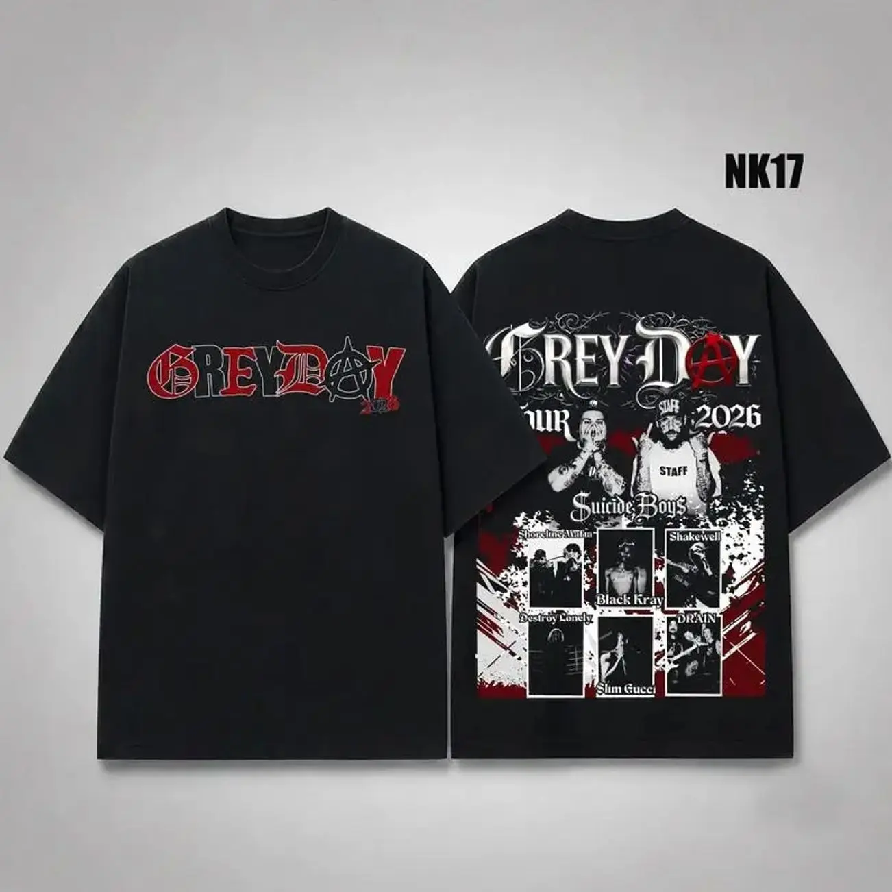 Retro Grey Day 2026 Tour Shirt V3, Vintage G59 Graphic T-Shirt, G59 Design Streetwear Tee, Underground Rap Hip Hop Graphic Shirt, Concert Tour Merch Aesthetic, Heavyweight Cotton Unisex Tee, Gift For Music Fans L2W