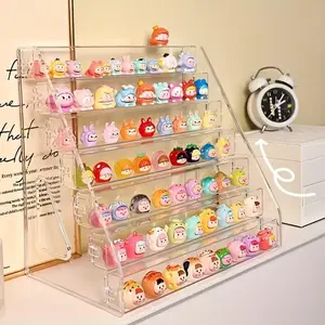 Acrylic Mini Display Box, Transparent Multi-Layer Desktop Storage Rack, Toy and Gem Display Holder, Ideal Valentine's Day Gift